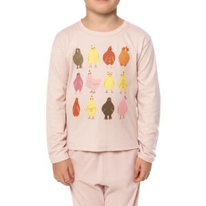 John Deere Kids Long Sleeve T Shirt Size 4T Pink Chicken Organic